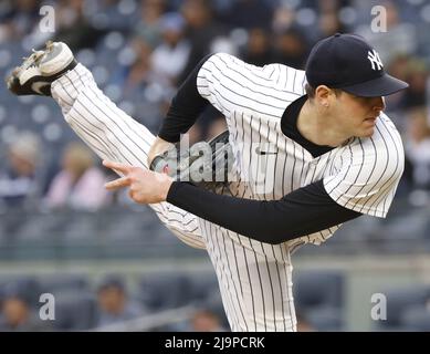 Bronx, United States. 24th May, 2022. New York Yankees Jose Trevino  celebrates after hitting a walk off RBI single in the 11th inning against  Baltimore Orioles at Yankee Stadium in New York
