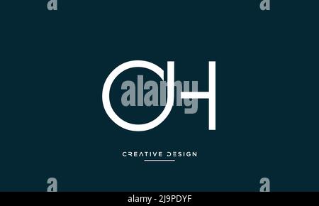 Alphabet Letters OH or HO Icon Logo Vector Stock Vector