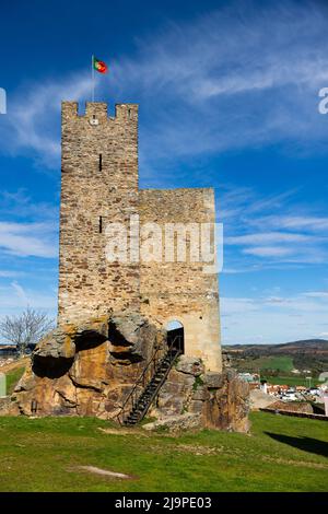 Portugal: External view of medieval castle of Montalegre Stock Photo ...