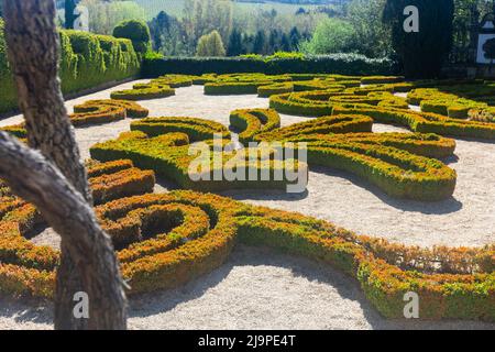 Gardens and Casa de Mateus estate in Vila Real Stock Photo