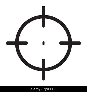 Target icon in outline style on white background Stock Vector