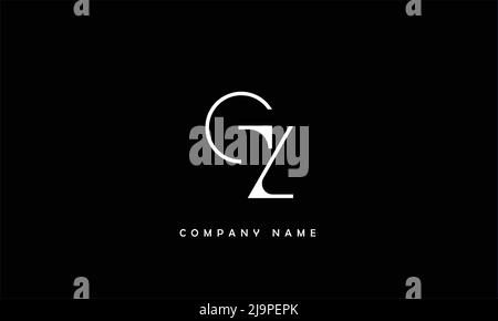 zg, gz alphabets letters logo monogram Stock Vector