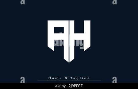 Alphabet letters Initials Monogram logo AH , HA Stock Vector