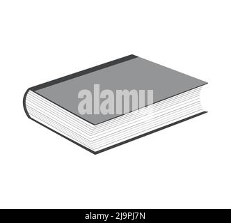 vector book icon gray color. on white background Stock Vector