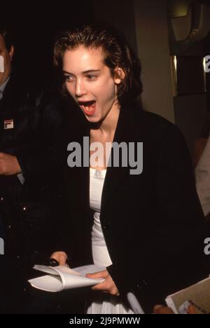 WInona Ryder at  the Fourth Annual Independent Spirit Awards on March 25, 1989 at the Hollywood Roosevelt Hotel in Hollywood, California. Credit: Ralph Dominguez/MediaPunch Stock Photo