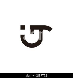 letter it simple loop geometric line logo vector Stock Vector
