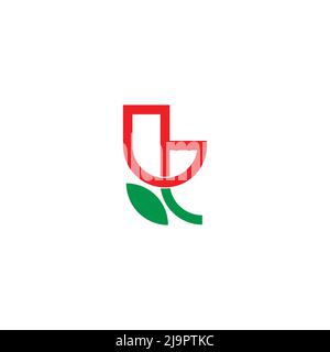 letter l flower decor symbol logo vector Stock Vector