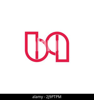 letter bq simple geometric loop circle logo vector Stock Vector