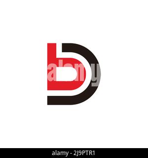 letter bc stripes geometric line logo vector Stock Vector