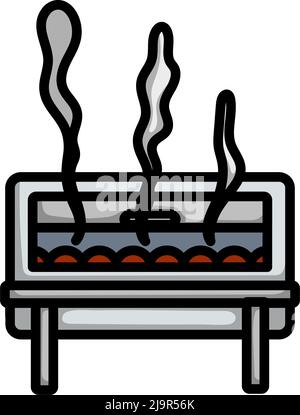 Chafing Dish Icon. Editable Bold Outline With Color Fill Design. Vector Illustration. Stock Vector