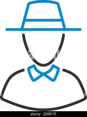 Cricket Umpire Icon. Editable Bold Outline With Color Fill Design. Vector Illustration. Stock Vector