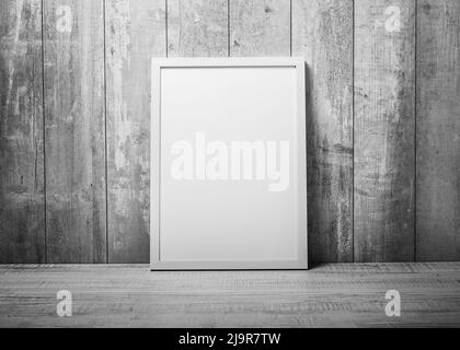 empty modern style frame on composition wall as concept Stock Photo