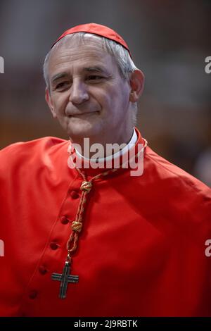 Vatican City, Vatican. 24 May 2022. Cardinal Matteo Maria Zuppi is the new president of the CEI (Italian Episcopal Conference). Cardinal Matteo Maria Zuppi arrives to attend the Sinod Mass in Saint Peter's Basilica at the Vatican on October 06, 2019. Credit: Maria Grazia Picciarella/Alamy Live News Stock Photo