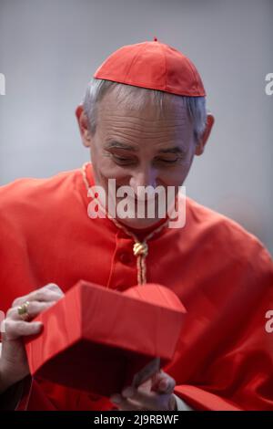 Vatican City, Vatican. 24 May 2022. Cardinal Matteo Maria Zuppi is the new president of the CEI (Italian Episcopal Conference). Cardinal Matteo Maria Zuppi arrives to attend the Sinod Mass in Saint Peter's Basilica at the Vatican on October 06, 2019. Credit: Maria Grazia Picciarella/Alamy Live News Stock Photo