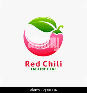 Red chili logo design Stock Vector