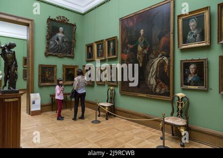 Moscow, Russia - November 5, 2015: The State Tretyakov Art Gallery in Moscow. The museum was founded in 1856 by merchant Pavel Tretyakov, the world's Stock Photo