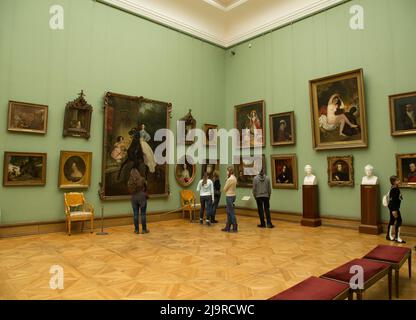 Moscow, Russia - November 5, 2015: The State Tretyakov Art Gallery in Moscow. The museum was founded in 1856 by merchant Pavel Tretyakov, the world's Stock Photo