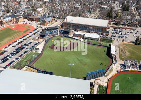 Ray Fisher Stadium, University of Michigan Baseball Stadium, Ann Arbor, Michigan, USA Stock Photo