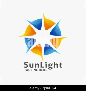 Creative sunlight logo design Stock Vector