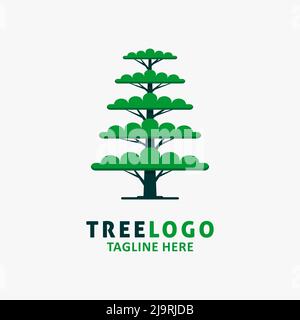Step tree logo design Stock Vector