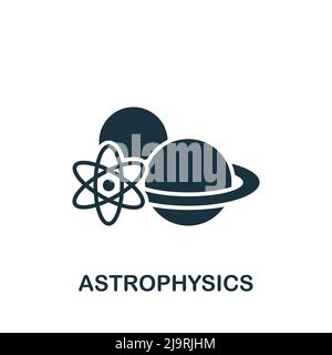 Astrophysics icon. Monochrome simple Science icon for templates, web design and infographics Stock Vector