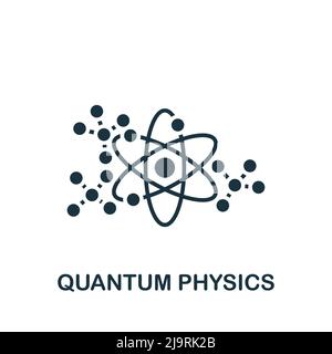 Quantum Physics icon. Monochrome simple Science icon for templates, web design and infographics Stock Vector