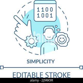 Simplicity turquoise concept icon Stock Vector