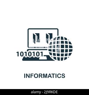 Informatics icon. Monochrome simple Science icon for templates, web design and infographics Stock Vector
