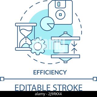 Efficiency turquoise concept icon Stock Vector