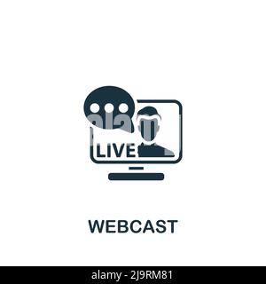 Webcast icon. Monochrome simple Streaming icon for templates, web design and infographics Stock Vector