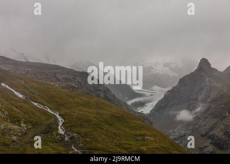 Beautiful exploration tour through the mountains in Switzerland. Stock Photo