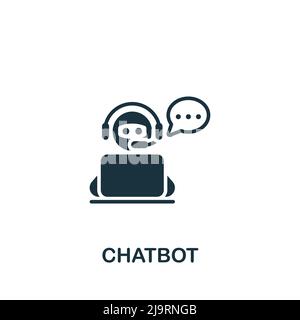 Chatbot icon. Monochrome simple Streaming icon for templates, web design and infographics Stock Vector