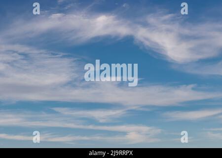 Cumulus clouds in blue sky. Stock Photo