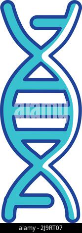 DNA semi flat color vector element Stock Vector