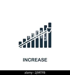 Increase icon. Monochrome simple Success icon for templates, web design and infographics Stock Vector