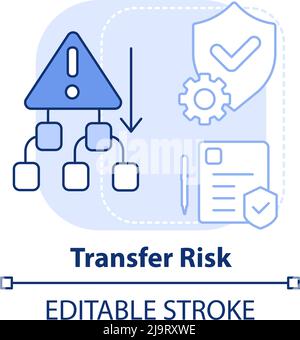 Transfer risk light blue concept icon Stock Vector