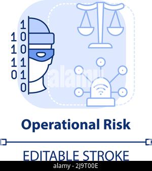 Operational risk light blue concept icon Stock Vector