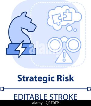 Strategic risk light blue concept icon Stock Vector