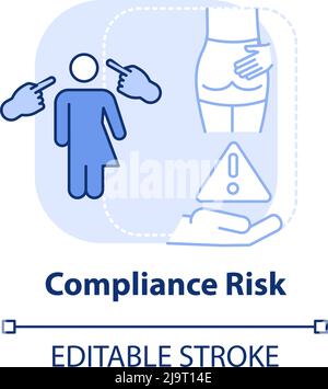 Compliance risk light blue concept icon Stock Vector