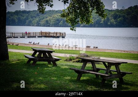 Brookville Lake Beach, Whitewater Memorial State Park, Indiana, USA ...