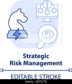 Strategic risk management light blue concept icon Stock Vector