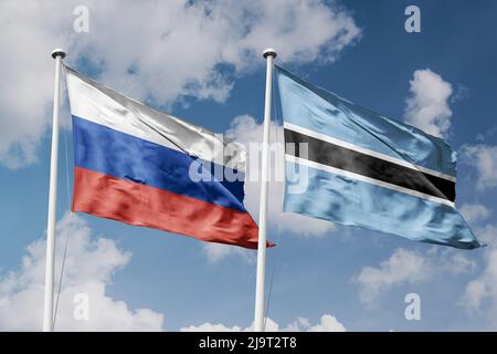 Two states flags of Germany and Botswana. High quality business ...