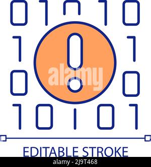 Data mining mistakes RGB color icon Stock Vector