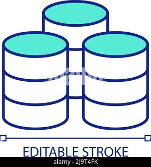 Big data storage RGB color icon Stock Vector