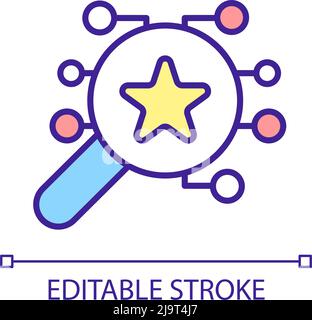 Technical analysis RGB color icon Stock Vector
