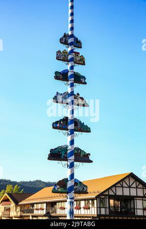 Leavenworth, Washington State, USA. Maypole. Stock Photo