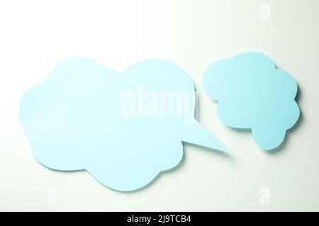 Speech bubbles on white background, space for text Stock Photo