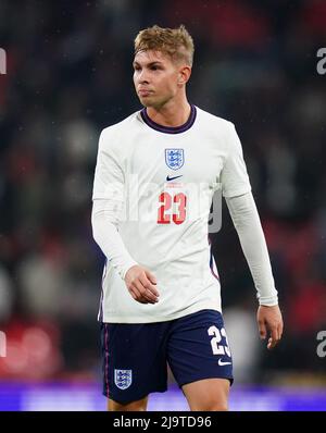 File photo dated 29-03-2022 of England's Emile Smith Rowe. Emile Smith Rowe has returned to the England Under-21s squad for their crucial Euro 2023 qualifiers. Issue date: Wednesday May 25, 2022. Stock Photo