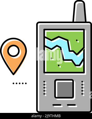 geolocated device color icon vector illustration Stock Vector