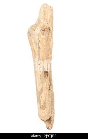 Piece of driftwood isolated on white background. Stock Photo